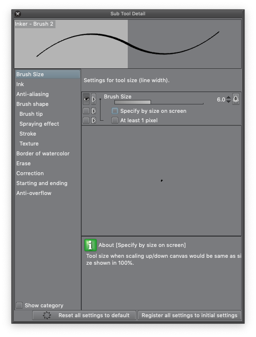 manga studio 4 brush settings